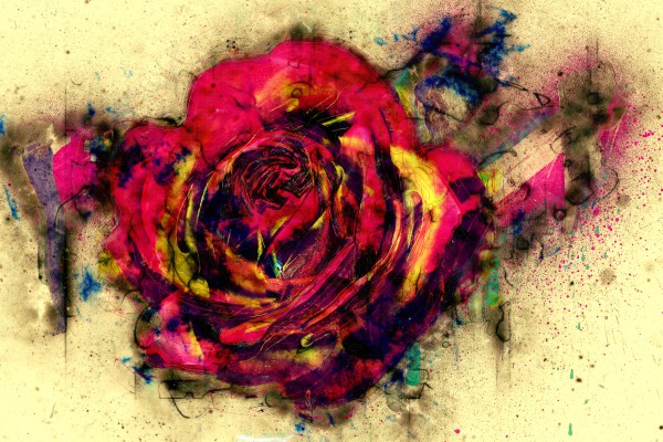  abstract rose by Dagmar Marina